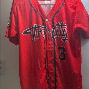 Red Tri-City Baseball Jersey